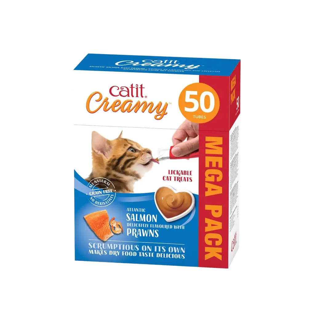 Catit Creamy Treats Mega Pack Salmon with Prawn 50 Pcs