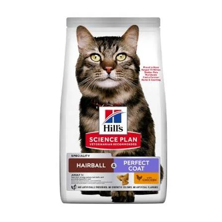 Hill’s Hairball & Perfect Coat Adult Cat Food with Chicken 3kg