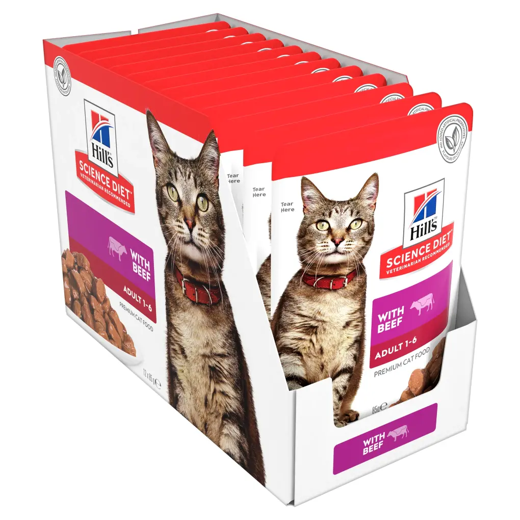 Hills Cat Beef Pouches 85g