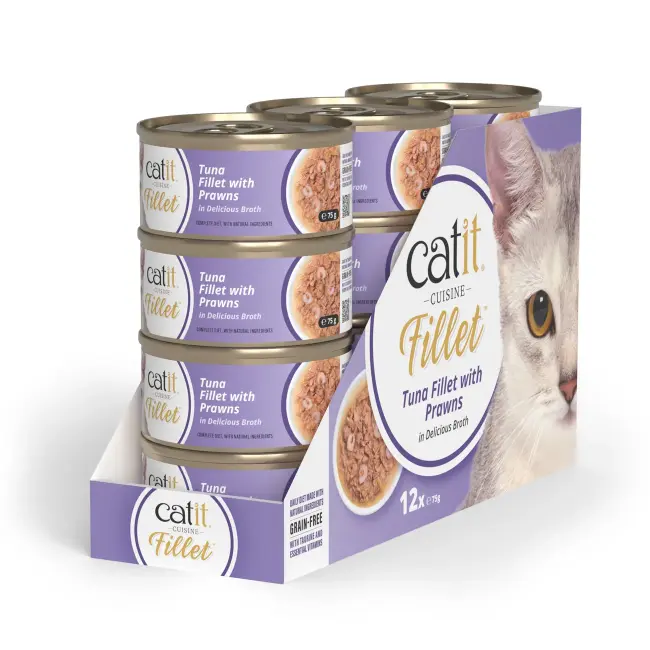 Catit Cuisine Tuna Fillet Prawns 75g by Catit — Cat Treats — PetAura Qatar