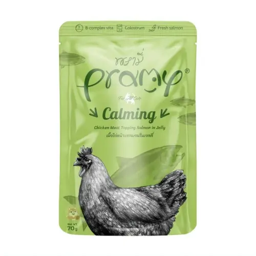 Pramy Calming Pouch Chicken Meat Salmon Jelly 70g
