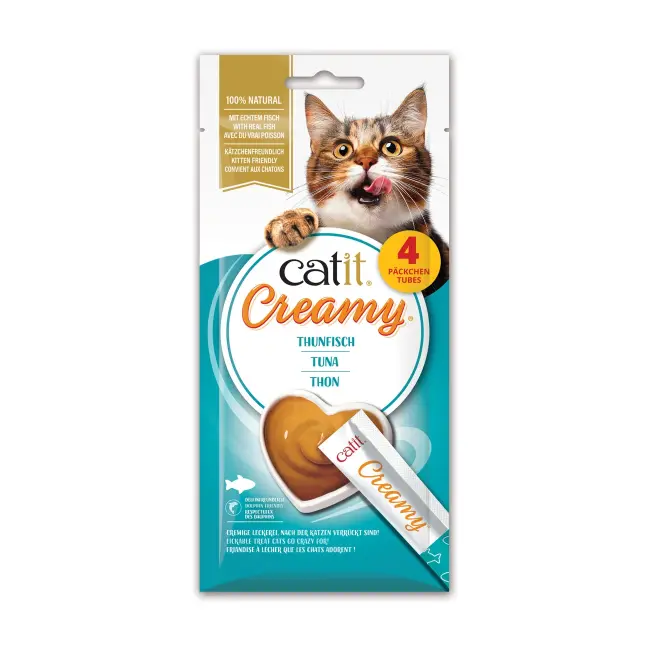 Catit Creamy Lickable Treats Tuna  4 Tubes