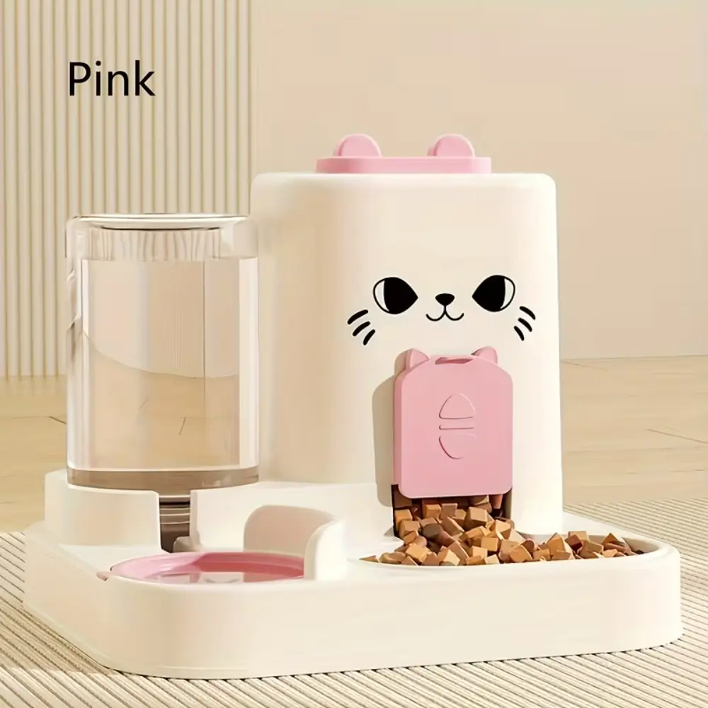 21 Cat Feeder & Water Dispenser Pink