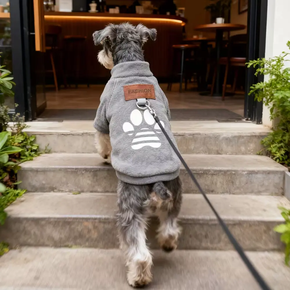 Paw Print Dog Sweater Grey XXL 47×36×40cm by General — Dog Clothing — PetAura Qatar