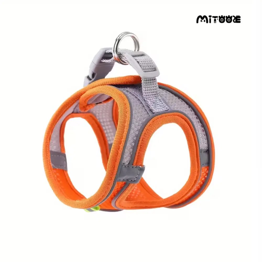 Mesh No Pull Pet Harness Tangerine S by General — Pet Accessories — PetAura Qatar