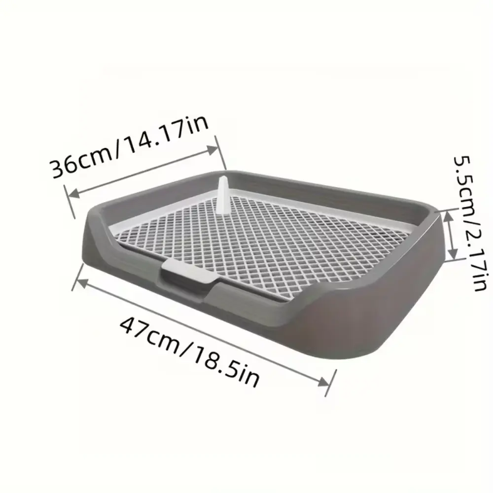 Dog Toilet Tray S M Dogs & Rabbit Grey