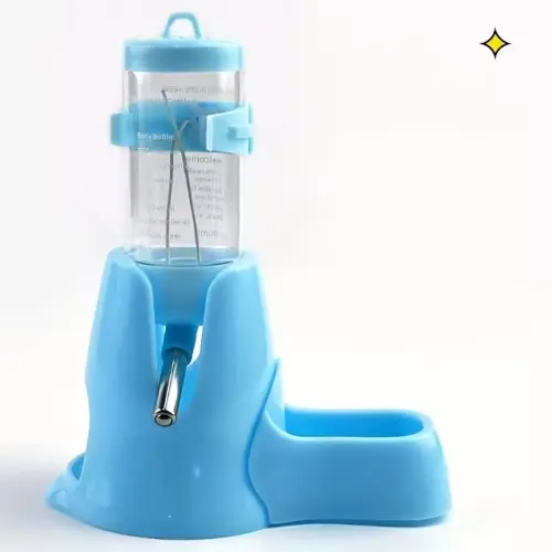 Hamster Water Bottle & Bowl Set Blu 2pcs