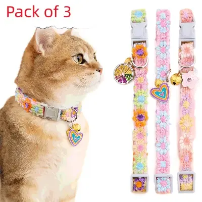 Lace Flower Cat Collar Mix Single Piece
