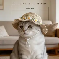 Daisy Pet Straw Hat by General — Pet Accessories — PetAura Qatar