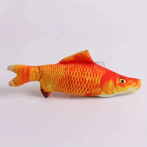 Fish Plush Cat Teaser Toy Blu