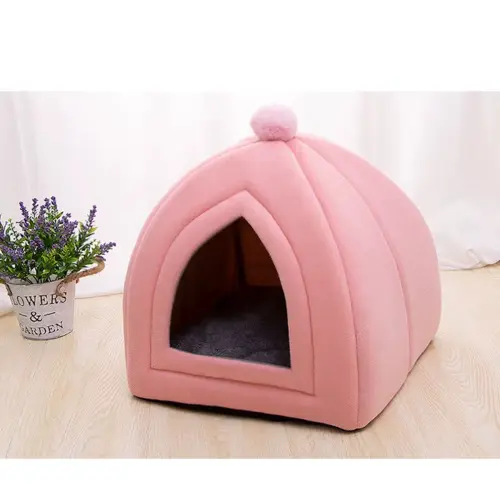 Cat House Bed Cat M size Pink soft material