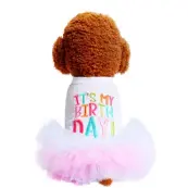 Cat Birthday Dress White & Multi S Size