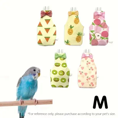 Parrot Diaper Set 5pcs M Fruits Harness Suit