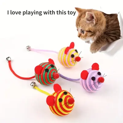 Mouse Cat Toy Bell Interactive Toy