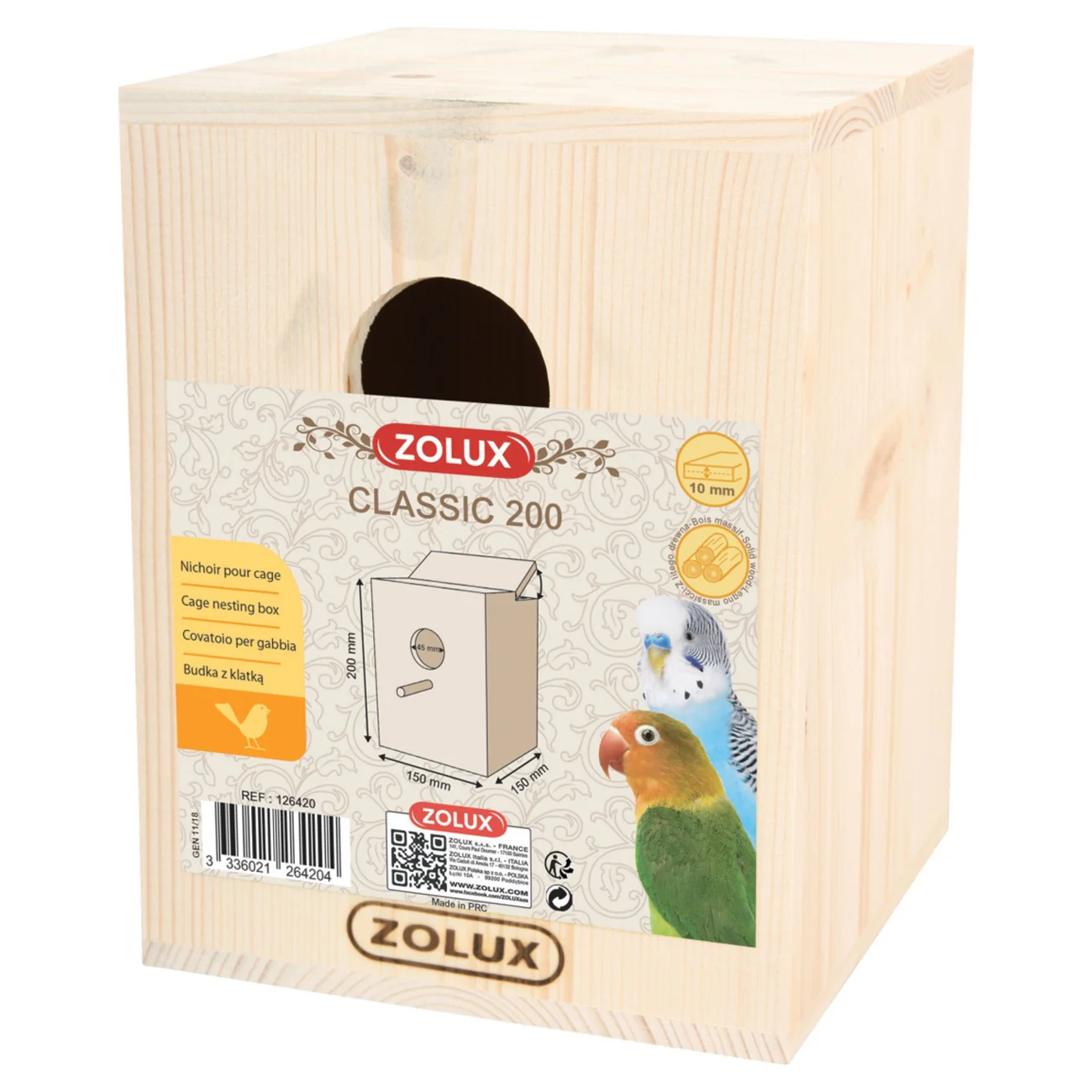 Zolux Nesting Box Classic 200 by Zolux — Pet Bedding — PetAura Qatar
