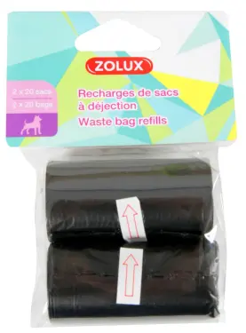 Zolux Pet Waste Bag Refill 2 x 20 Bags by Zolux — Pet Carriers — PetAura Qatar