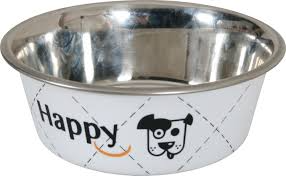 Zolux Happy Stainless Steel Dog Bowls White 0.4 L