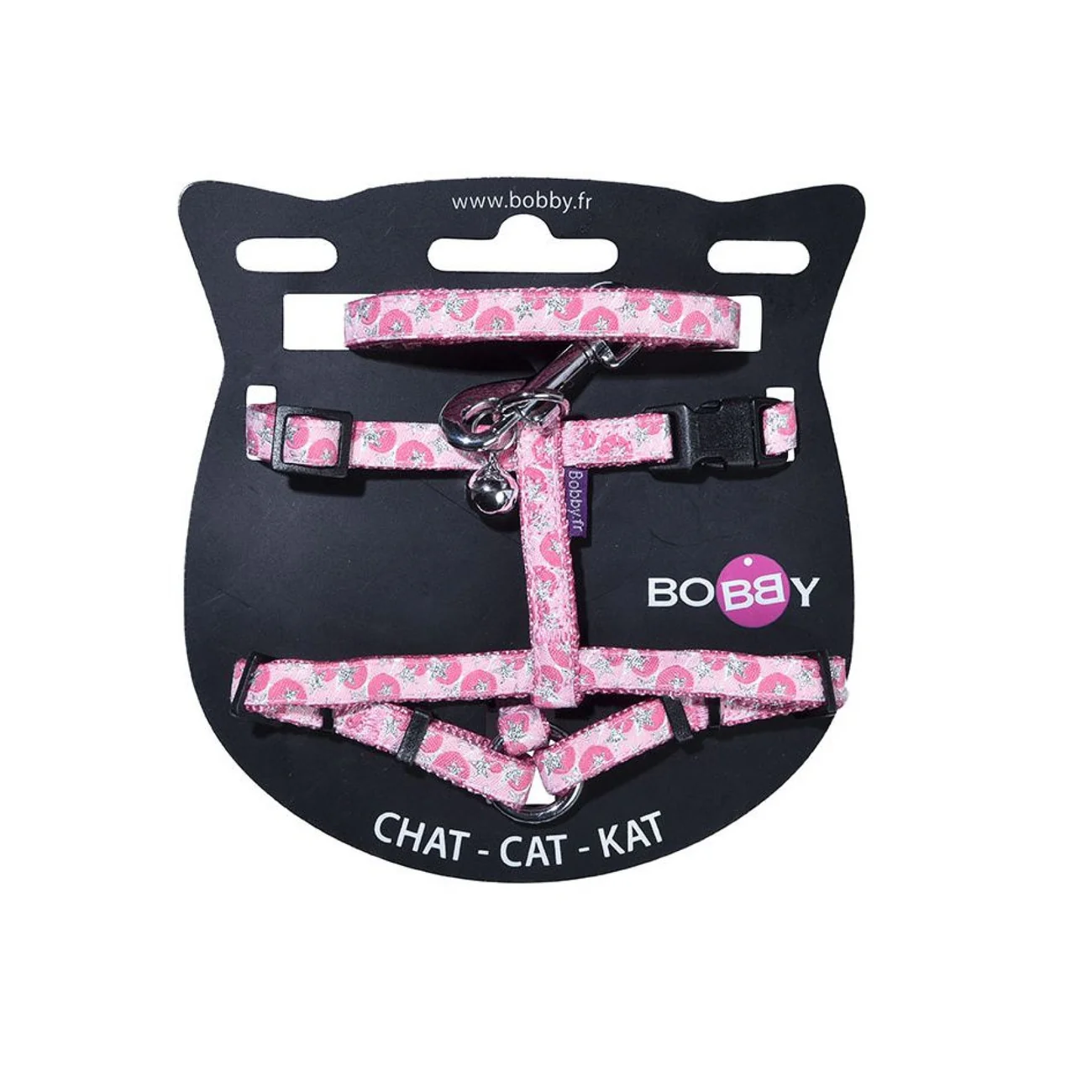 Bobby Confetti Cat Harness & Lead - Pink  - XS Size