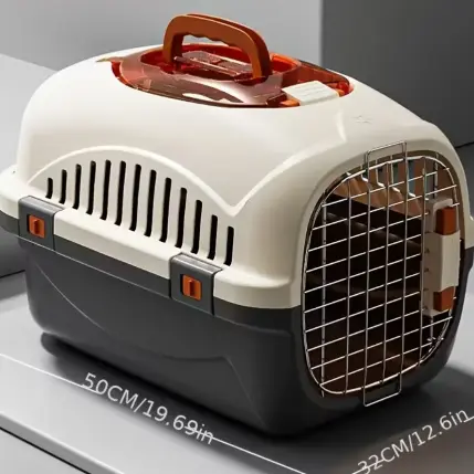 Pet Cage Carrier M Grey