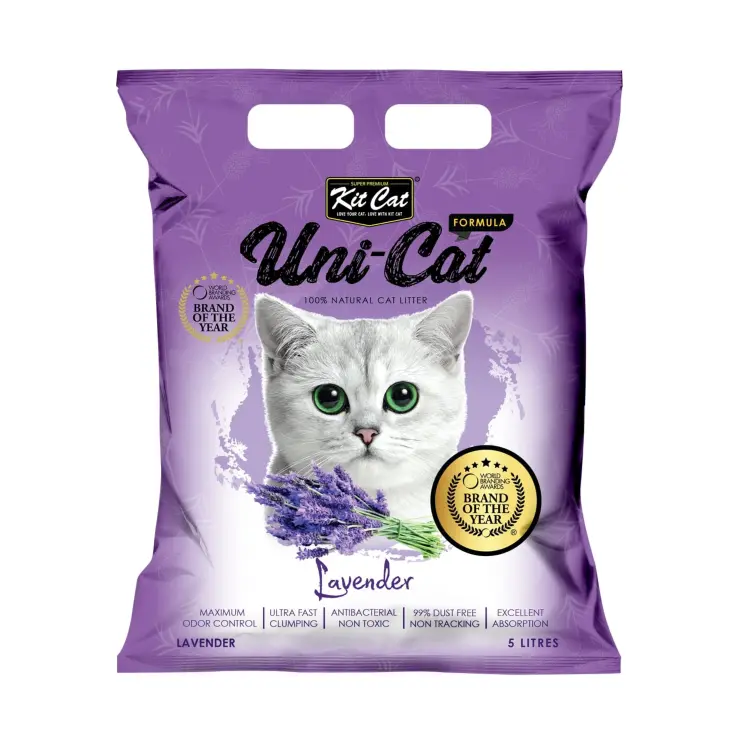 Kit Cat cat litter Lavender 5L by Kit Cat — Cat Litter & Hygiene — PetAura Qatar