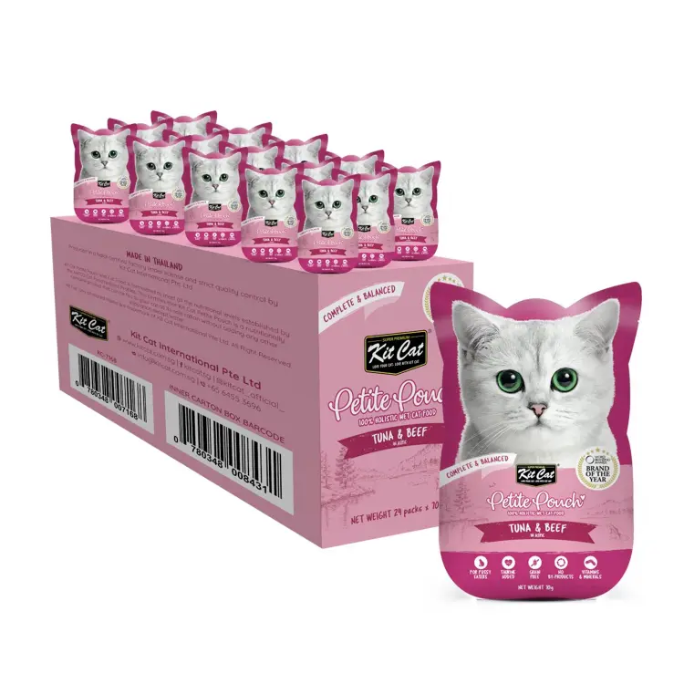 Kit Cat Petite Pouch 70g Tuna & Beef