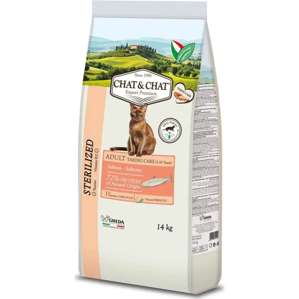 Chat & Chat Sterilized Salmon Dry Cat Food 14Kg