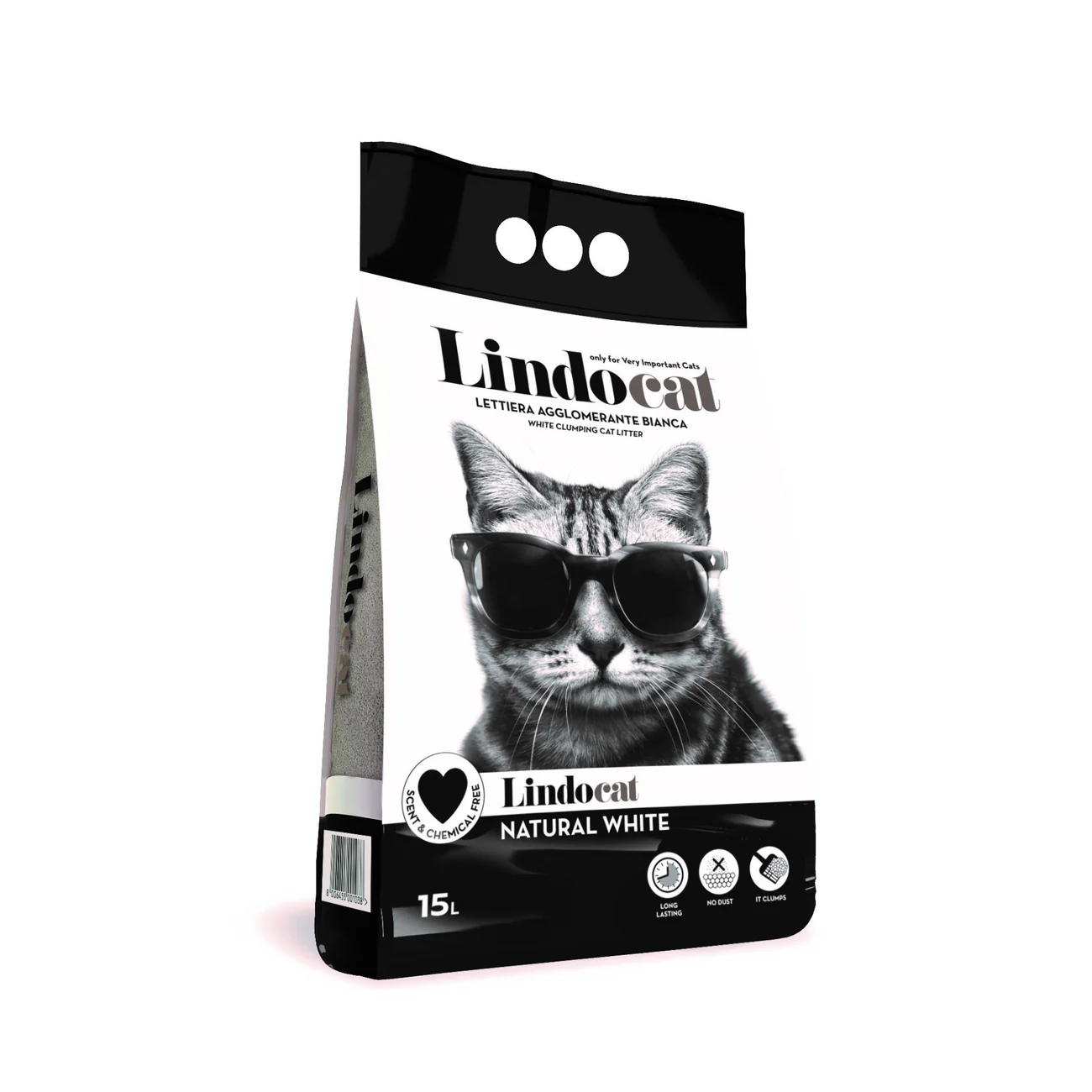 Lindocat White Bentonite White Fragrance Free Cat Litter 15L