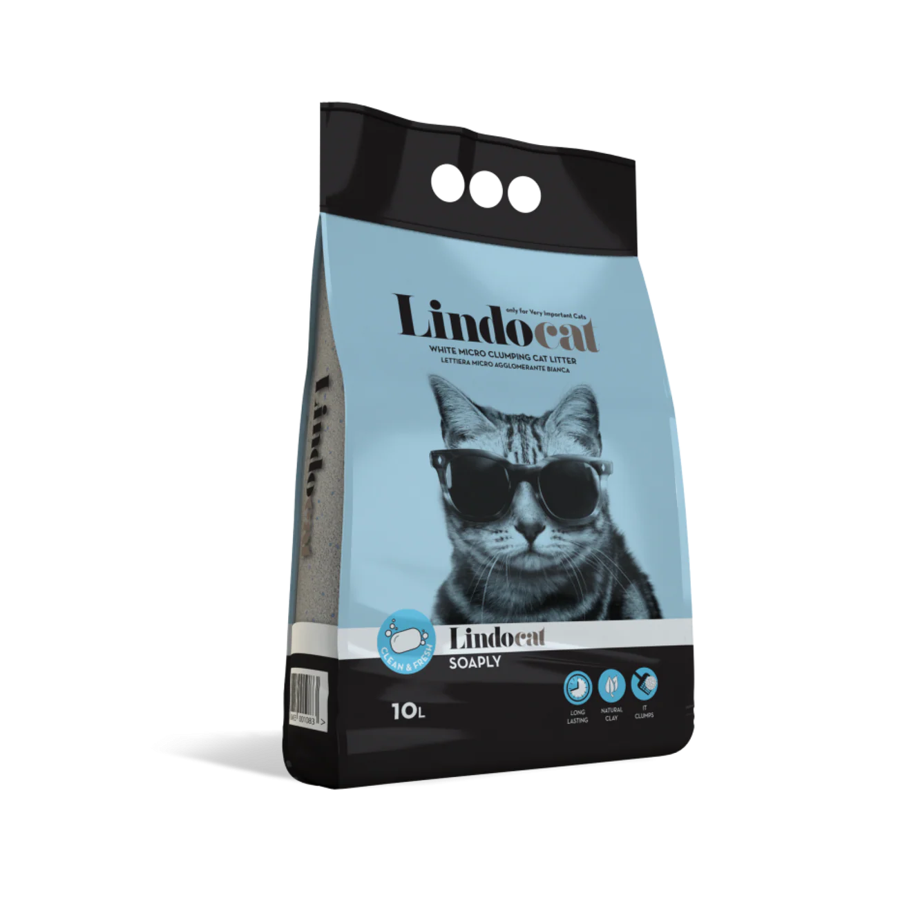 Lindo Cat White Bentonite Soaply Scented Cat Litter 10 L