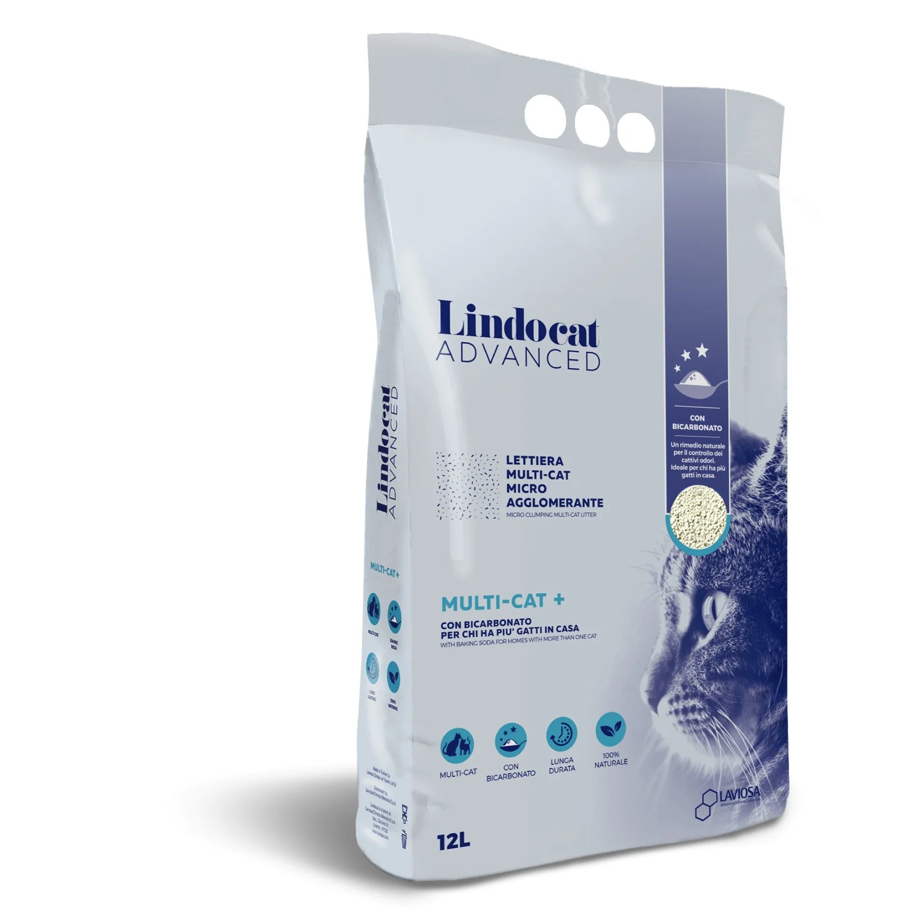 White Bentonite Advanced Multi Cat + Fragrance Free Cat Litter 12L