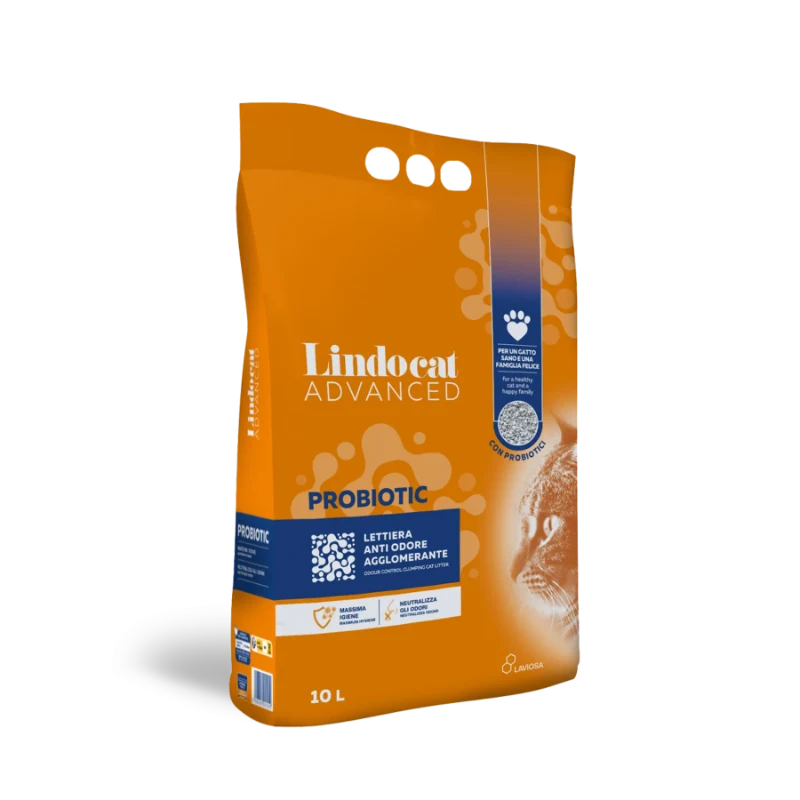 White Bentonite Advanced Probiotic Cat Litter 10 L by LindoCat — Cat Litter — PetAura Qatar