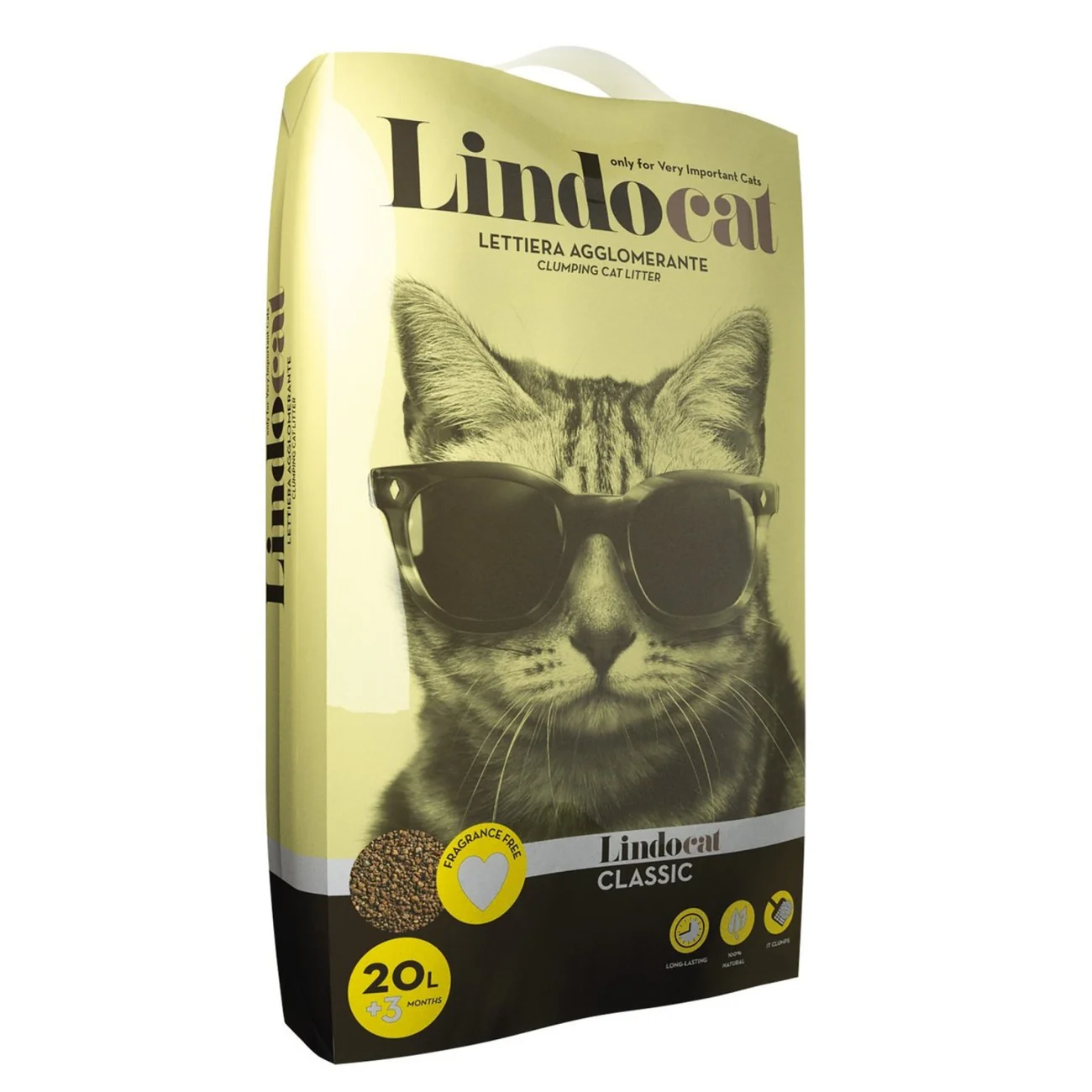 Lindo Cat Bentonite Classic Fragrance free Cat Litter 20 L