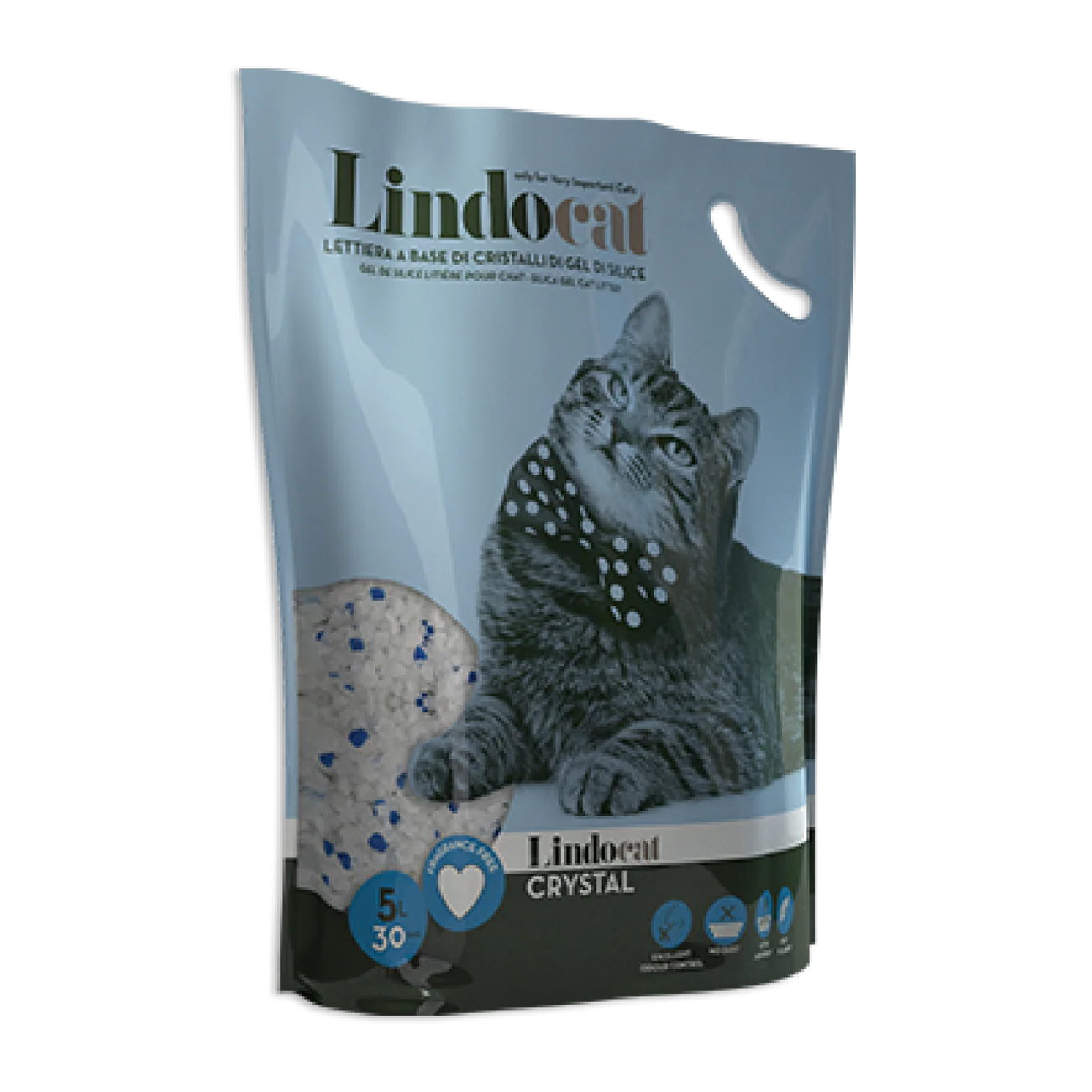 LindoCat Crystal (Silica Gel) Cat Litter 5L by Lindocat — Cat Litter & Hygiene — PetAura Qatar