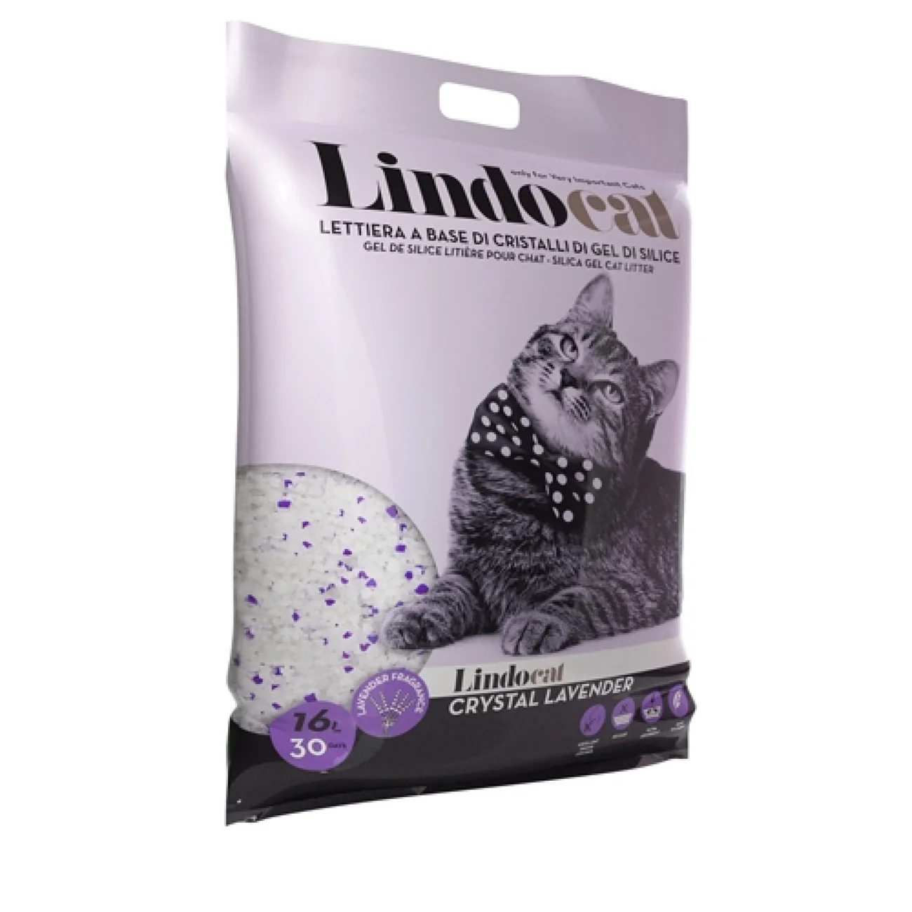 LindoCat Crystal Lavender Scent (Silica Gel) Cat Litter 16L