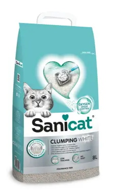 Sanicat White Cat Litter Unscented 8L