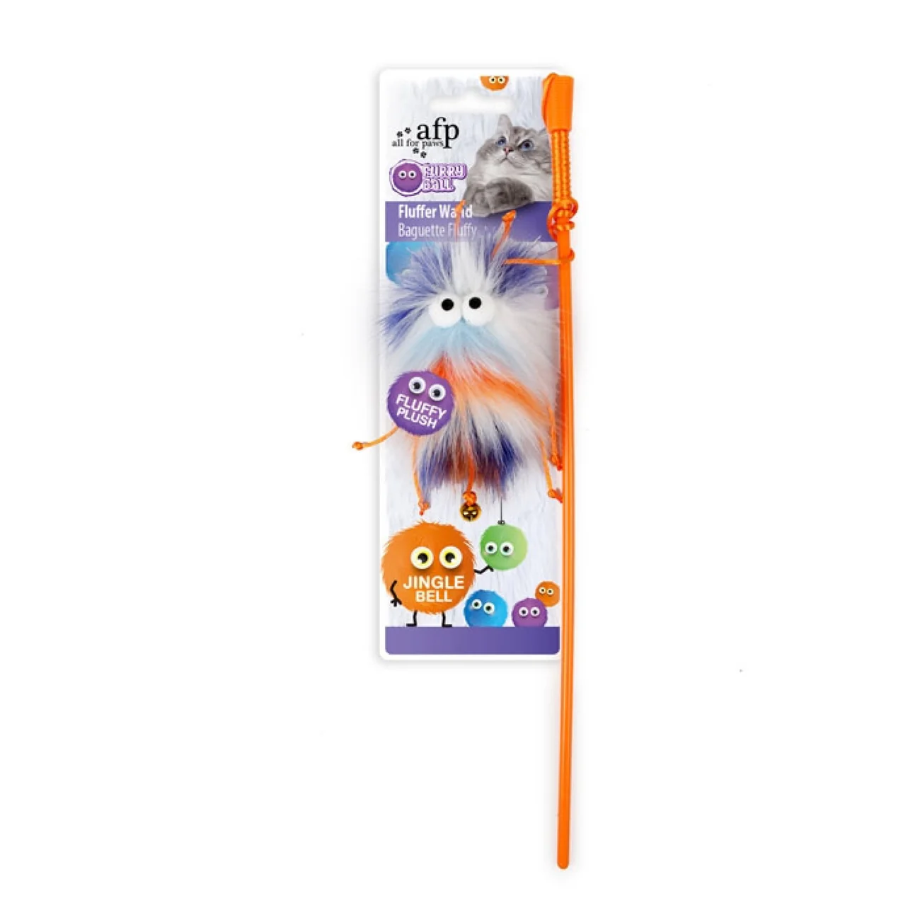 AFP Fluffer W Orange Cat & Dog Toy