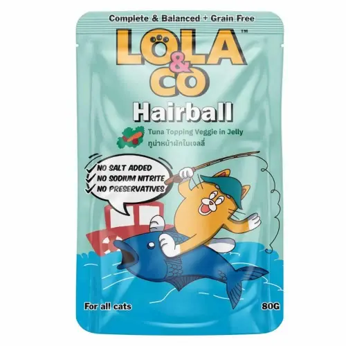 Lola&Co Hairball Tuna Veggie Jelly 80g