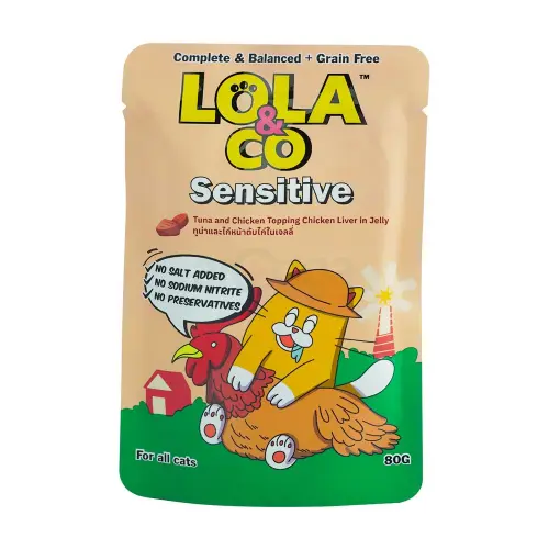 Lola&Co Sensitive Tuna & Chicken Chicken Liver Jelly 80g