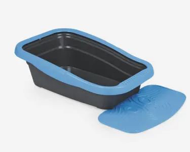Nella Kit Cat Litter Tray Mat Blu 80 x 36.5 x 18cm